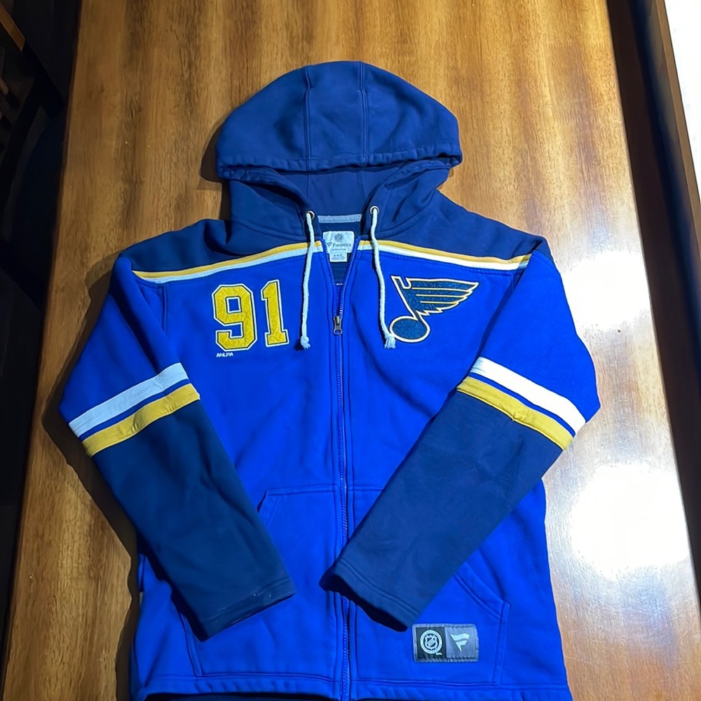 Men's STL Blues Vladimir Tarasenko Fanatics Name & Number Full-Zip Hoodie